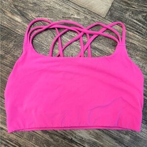 Athleta Women's Pink Strappy Sports Bra